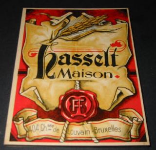 100 Old 1930s Hasselt European Liquor Labels Wheat