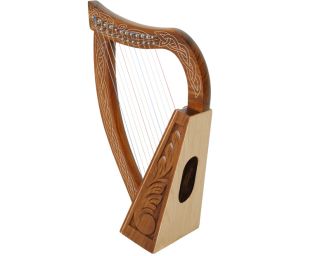12 string baby harp with case and tuning key remember