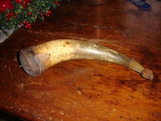 An Extremely Early Signed Powder Horn  Joseph Wills Philadelphia PA