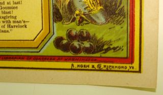 Vintage 1876 Havelock Brand Tobacco Caddy Label