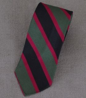 Joseph de V Keefe Haverford PA 1960s Vintage Striped Silk Repp Tie