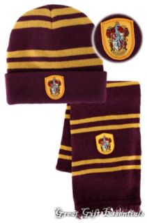 Harry Potter Gryffindor House Wool Scarf Hat w Crest Beanie