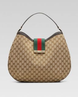 V14BS Gucci New Ladies Web GG Hobo Bag, Large