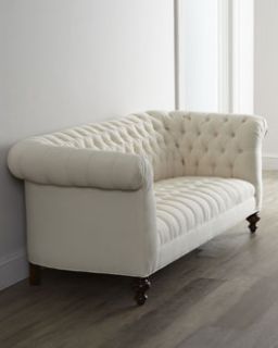 H64AY Old Hickory Tannery Ellsworth Neutral Tufted Sofa