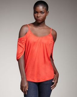 Soft Joie Maritza Cold Shoulder Top, Lava   