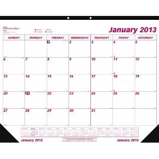 Brownline 2013 Monthly Desk Pad Calendar, January