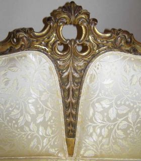 Antique French Louis XVI Style Giltwood Settee Sofa