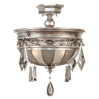 Fine Art Lamps 727140 2, Encased Gems Round Crystal Semi