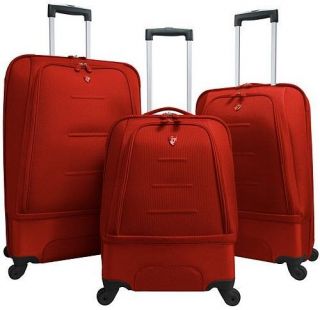 Heys USA Fuse x1 Expandable Hybrid 4WD Luggage Set Red