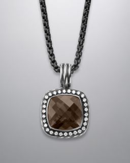 David Yurman 14mm Smoky Quartz Moonlight Ice Enhancer   