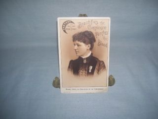  1888 Winnie Davis Confederate Trade Card Dr Harters Iron Tonic