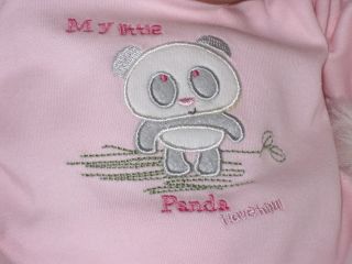 BNWT ~ LITTLE PANDA BABY GIRLS 2PCE OUTFIT   FITS A SMALL NEWBORN OR