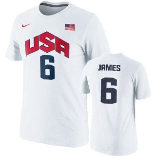  Nike White Team USA Basketball 2012 Olympics Name and Number T Shirt