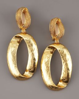Oscar de la Renta Gold Hoop Earrings   