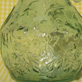 Harry David Libbey Pressed Glass Olive Grove Cruet Syrup Pitcher LG