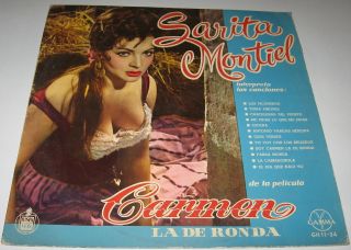 Sarita Montiel Carmen La de Ronda Mexican LP Sexy Cover Sara Female