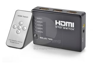 Ports HDMI Audio Video Switch Switcher 1080P Splitter Amplifier + IR