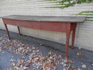 Antique 9 foot Harvest Dining Store Farm or Work Table Ca. 1880 old