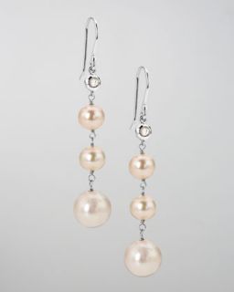 Ippolita Pearl & Diamond Rain Drop Earrings   
