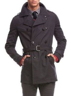 Armani Exchange AX Mens Slim/Muscle Fit Belted Trench Coat Jacket