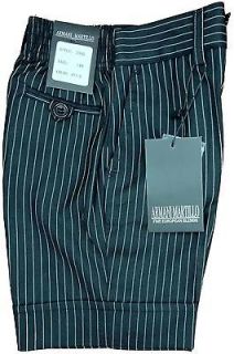 ARMANI MARTILLO Boys Flat Front Elastic Waist Pinstripe Dress Shorts
