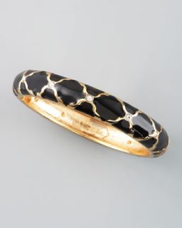 Sequin Enamel Bracelet, Black   