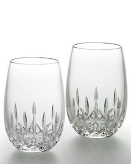 Waterford Crystal Lismore Nouveau Stemless Wine Glasses   Neiman