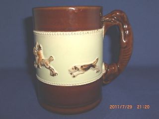 early bourne denby stoneware mug fox hunt scene from canada