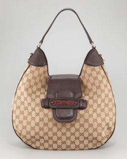 V14AE Gucci Dressage GG Hobo Bag, Medium