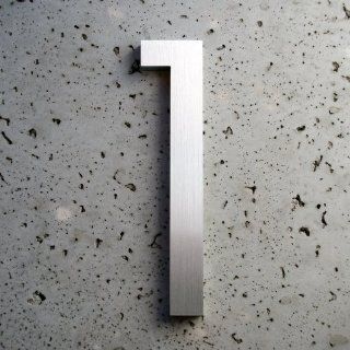 Modern House Number Aluminum Modern Font Number Six 6 6