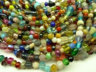 36 strand small vintage Indian glass Christmas beads trade components