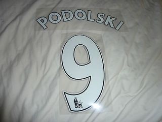 podolski 9 arsenal football club player size name set for