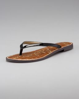 Sam Edelman Gracie Patent Leather Thong Sandal   
