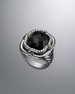 Y16M4 David Yurman Labyrinth Ring, Black Onyx, 16x14mm
