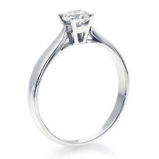 Solitaire Diamond Ring 1/3 ct, D Color, SI2 Clarity, IGI