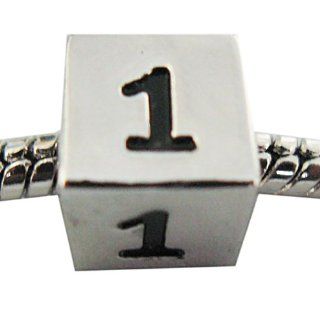 Pandora Number Charm Bead Compatible #1 Bead Charm Pandora Compatible