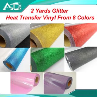   Glitter Heat Transfer Vinyl From 8 colors For T shirt Transfer Print