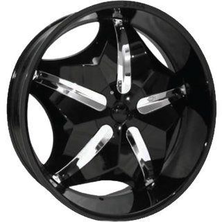 Starr Chubby 20 Black Wheel / Rim 5x4.5 & 5x120 with a 15mm Offset and