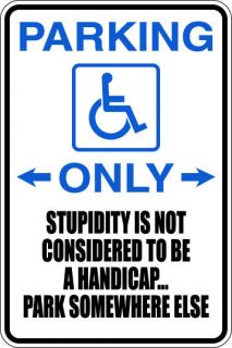Handicapped Parking Only Vinyl Sign Home Yard Work Shop