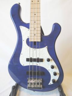 Dean Hillsboro Electric Bass Guitar 4 String Jazz Style Trans Blue New