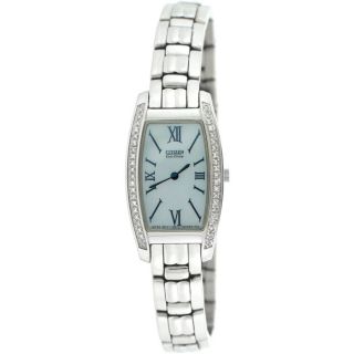 Citizen Eco Drive G670 Ladies Stainless Steel Diamond Watch Pre Owned
