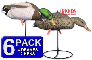 Higdon Magnum Full Body Mallard Duck Decoy Feeders 6 Pack 12019