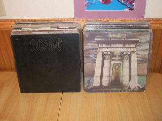 Lot of Over 70 Rock and Heavy Metal Vinyl Records