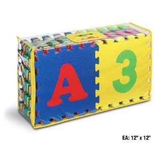   12 Inch Foam Alphabet & Number Puzzle Mat 36pcs Toys & Games