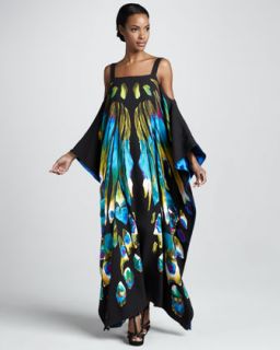 B24PE Etro Cold Shoulder Butterfly Caftan Gown