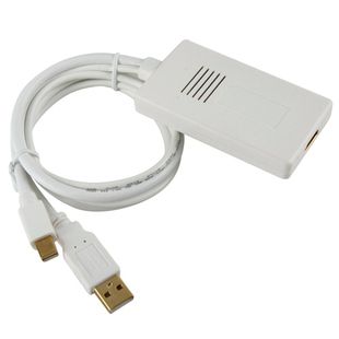 Mini DisplayPort USB Audio to HDMI Adapter Cable Converter New White