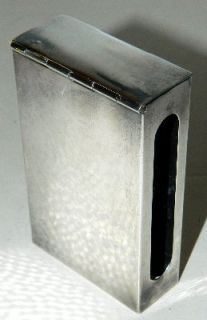 Hans Jensen Denmark Silverplate Cigarette Case w Relief