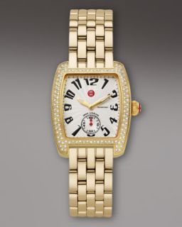 Michele Urban Mini Diamond Gold Watch   