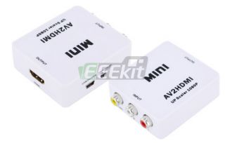  for TV DVD VCR Mini AV to HDMI Converter HDMI Cable RCA Cable
