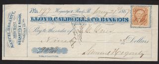 Lloyd Caldwell Co Bankers Hegartys x Roads PA 1867